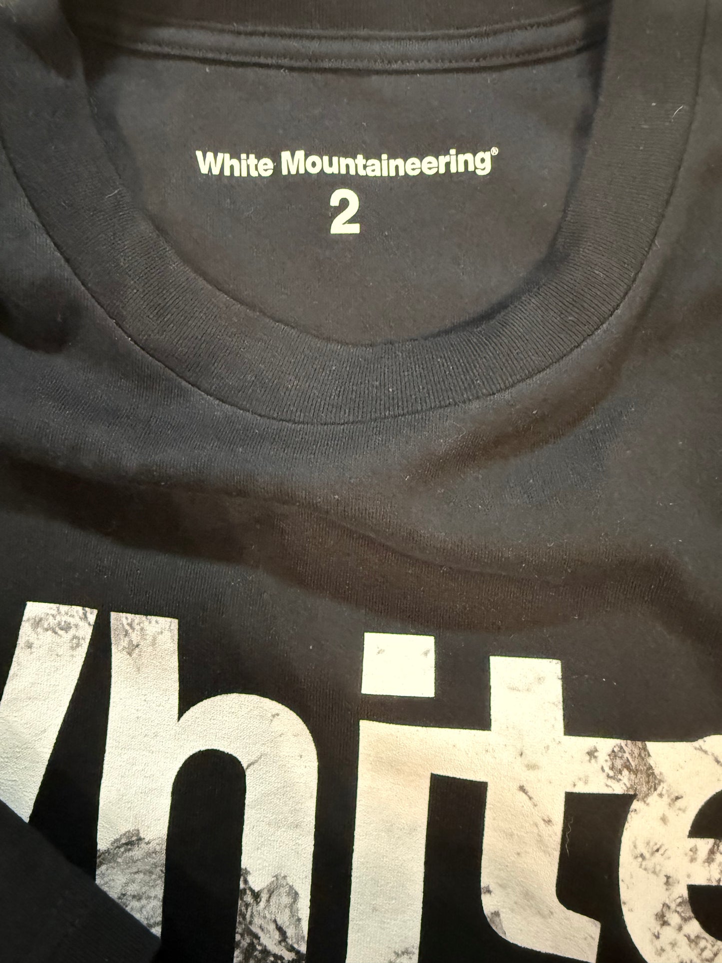 White Mountaineering “Mountain Logo” T-Shirt – Black, Size 2